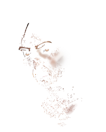 Orphans 03. From the Orphans Series of Photographs by Dylan Strickland. Beauty photography with original photograph removed, leaving only edits.